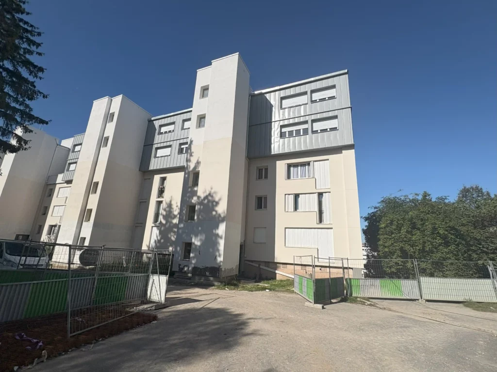 Vue générale du projet de surélévation bois de la Vallée aux Renards.